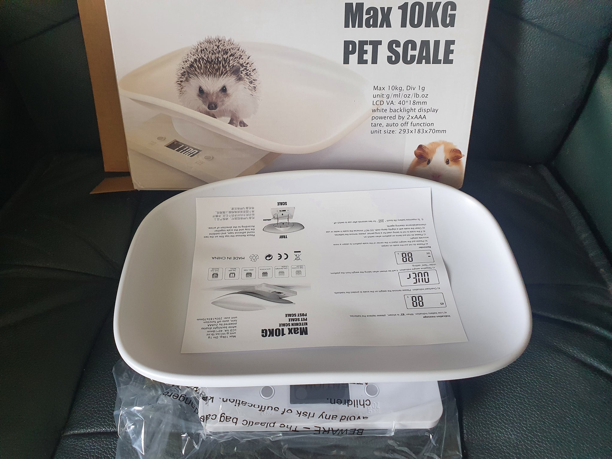 Digital , Small Animal Scale with Tray, LCD Electronic Scale ,High  Precision Food Scale for Measuring Hamster/Hedgehog/Kitten 